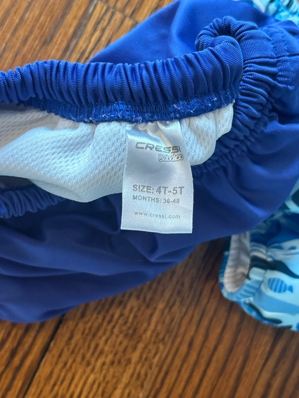 Kids Reusable Swim Diapers (2) - Solid Royal Blue & Ocean Print